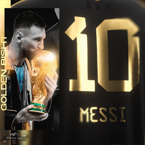 Argentina 2023 Golden Bisht |  Messi 10 Special Edition Football Jersey